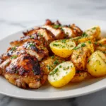 Grilled Chicken Dinner with Roasted Potatoes - Classic Family Meal