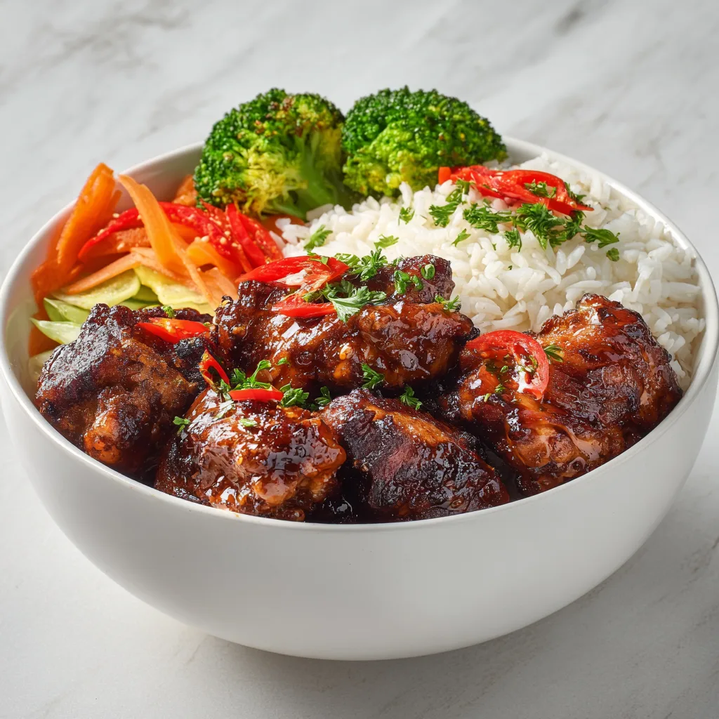 Spicy Honey Chicken Bowl with Rice – Quick High Protein Meal Idea