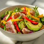 Tuna Avocado Salad with Bell Peppers – Easy Healthy High-Protein Meal
