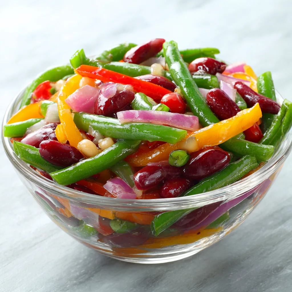 Sweet and Sour Three Bean Salad – Easy Tangy Make-Ahead Side Dish