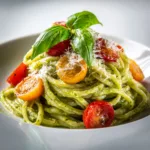 Avocado Pasta with Basil Sauce – Easy Creamy Healthy Green Pasta Recipe for Dinner