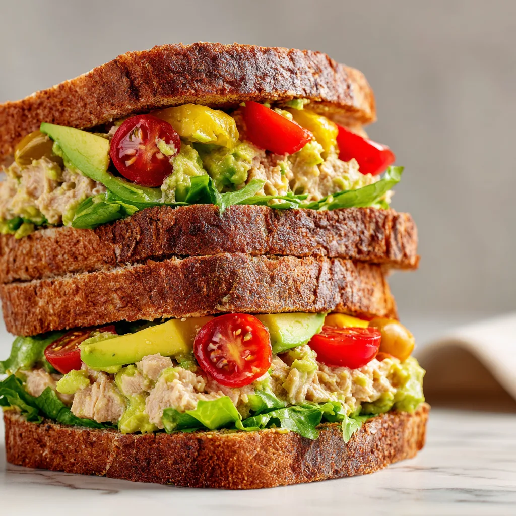 Tuna Avocado Salad Sandwich Recipe – Easy Healthy High-Protein Lunch