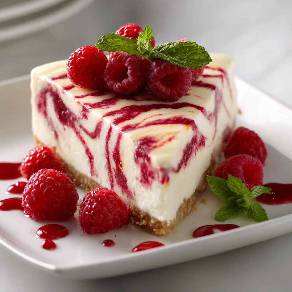 Raspberry Swirl Cottage Cheese Cheesecake Recipe for Viral High-Protein Sweets