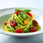 Avocado Pasta with Cherry Tomatoes – Easy Healthy Mediterranean Dinner in 15 Minutes