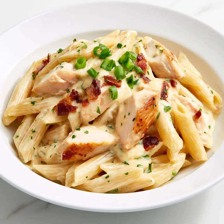 Crack Chicken Penne with Bacon and Cheddar