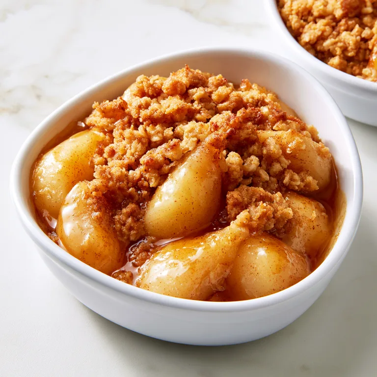 Maple Cinnamon Pear Crumble – Easy Oat-Topped Dessert