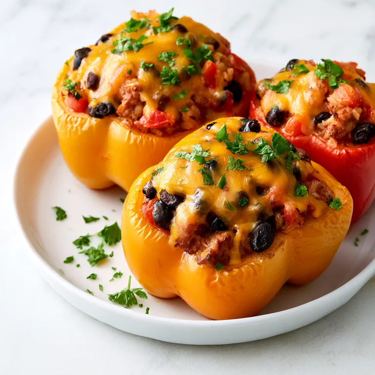 Smoky Turkey and Black Bean Stuffed Peppers – Easy Family Dinner