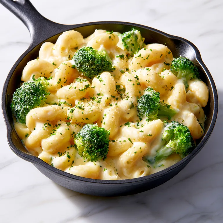 High-Protein Cottage Cheese Mac and Cheese with Broccoli